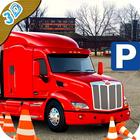 Drive 18 wheels truck parking-icoon