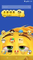 Face Theme - 3D Emoji Theme & HD Wallpaper Affiche
