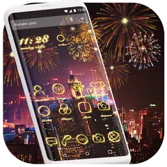 Скачать Neon Light Theme - Fire Flowers Theme 2018 APK