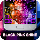 Black Pink Shine Keyboard Theme أيقونة