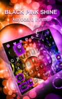 Black Pink Shine Keyboard Theme постер