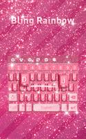 Bling Rainbow Keyboard Theme syot layar 1