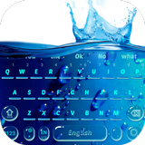 3D Glass Drop Keyboard Theme icône
