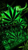 Neon Weed Rasta Keyboard Theme imagem de tela 1