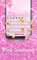 Pink Diamond Keyboard Theme Affiche