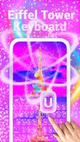 Purple Eiffel Tower poster
