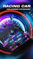 پوستر Racing Car Dashboard Keyboard Theme