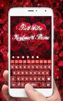 Red Rose Keyboard Theme Affiche
