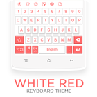 White Red Keyboard Theme आइकन