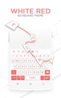 White Red Keyboard Theme скриншот 1