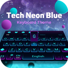 Tech Neon Blue Keyboard Theme icon