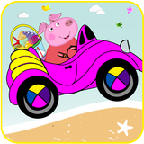 Poppy Pig en la playa icono