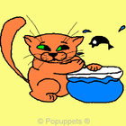 Icona Cartoon Pet Kitty Cat Kitten