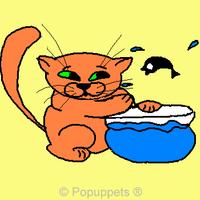 Poster Cartoon Pet Kitty Cat Kitten