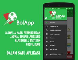 BolApp- Jadwal & Hasil Gojek Traveloka Liga 1 2017 capture d'écran 1