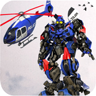 Robot gigante de helicóptero de la policía de EE icono