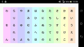 Table japonaise de hiragana Affiche