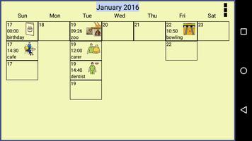 Symbol Calendar AAC Lite اسکرین شاٹ 1