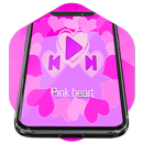 Pink heart Music Player Skin APK