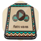Retro waves icon