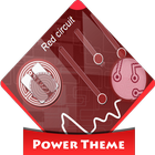 Red circuit Poweramp Skin icône