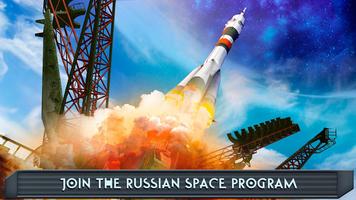 Russia Space Rocket Flight 3D Affiche