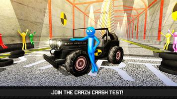 Stickman Car Crash Test Sim 3D poster