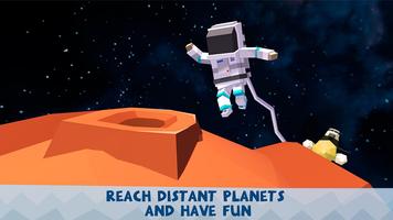 Space Rocket - Astronauts Explore Mars Poster