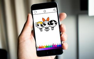 Coloring Powerpuff Kids Ekran Görüntüsü 2