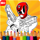 Coloring mighty Power Rangerse icon