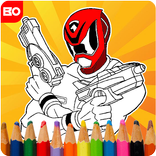 Coloring mighty Power Rangerse
