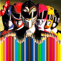 coloring power rangers