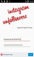 Instagram Unfollowers Speed of Light Plakat