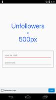 Unfollowers in 500px الملصق