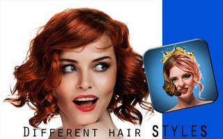 Women Hair Style Stickers Affiche