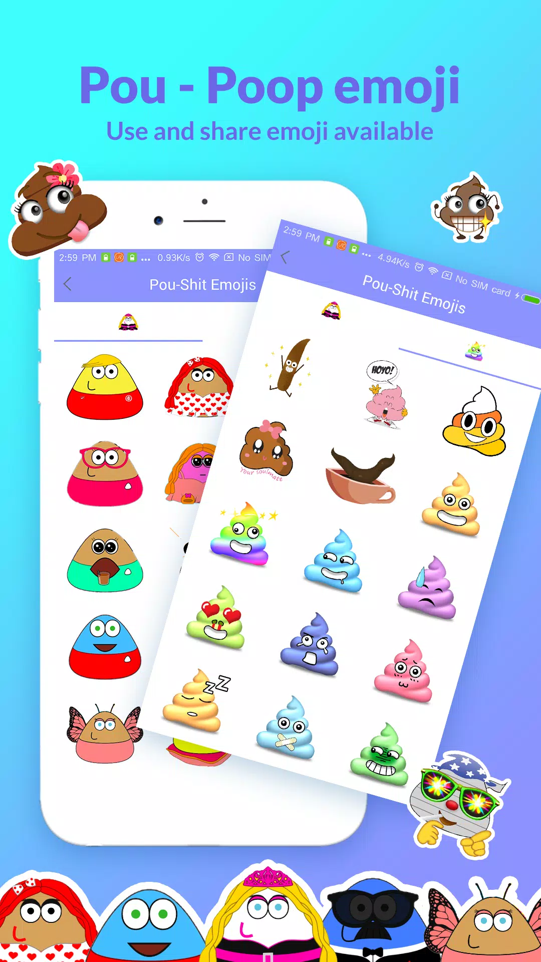 Pou Emoji Maker Animoji Phone X- Pou For Free (Cute Emoticons Free & Free  3D Animoji for Phone X) APK - Baixar - livre