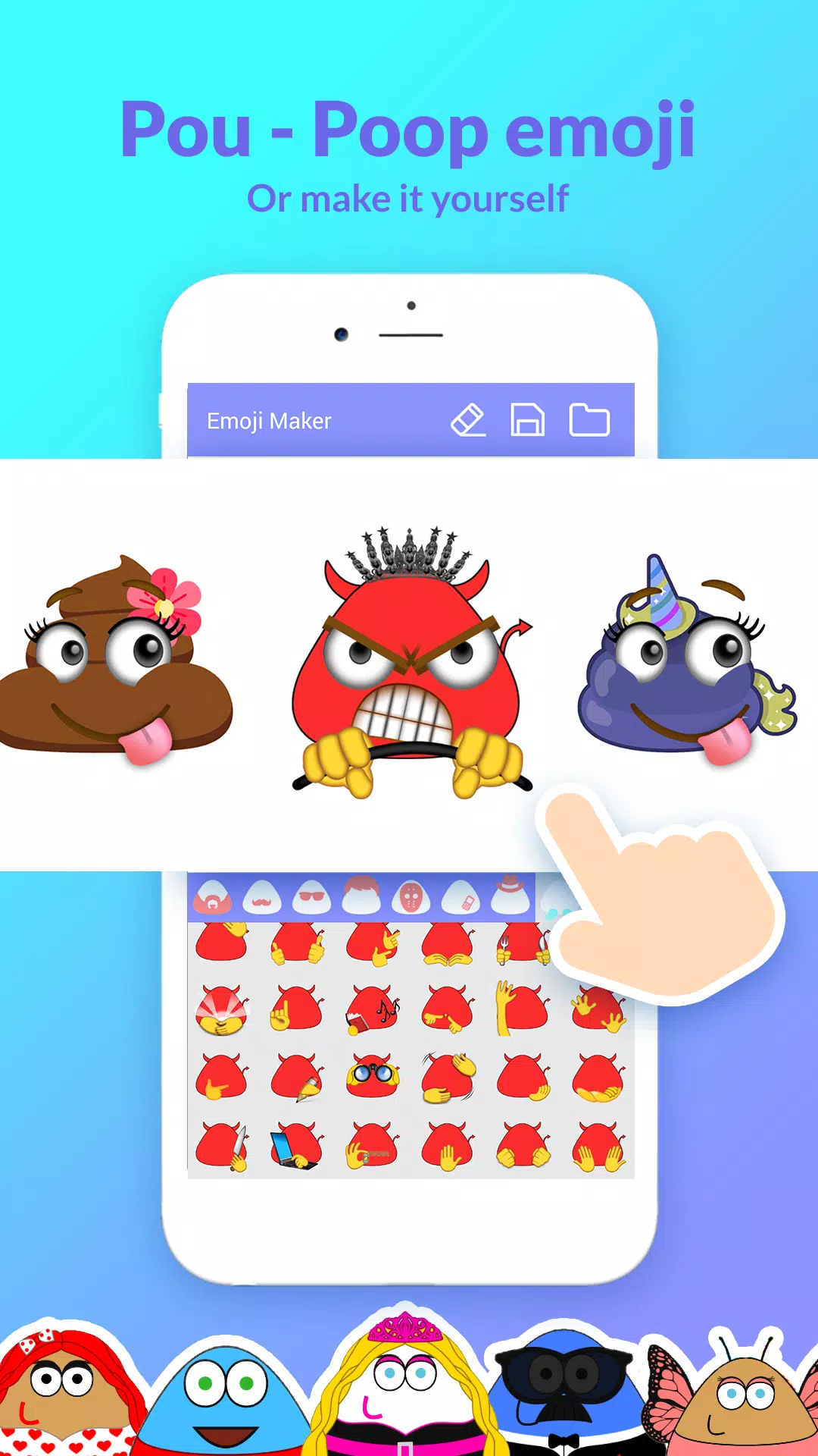Pou Emoji Maker Animoji Phone X- Game Pou for Free APK for Android