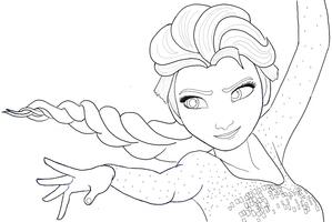 How to draw Frozen ポスター