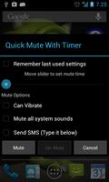 Quick Mute Widget With Timer capture d'écran 1