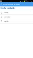 Planet Myanmar Dictionary capture d'écran 3