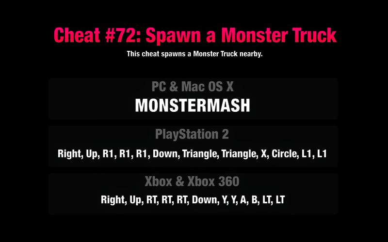 Cheat Code For Monster Truck Gta 5 Ps3 - GeloManias