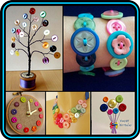 DIY Creative Button Home Craft Project Idea Design icon