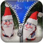 Santa Claus Zipper Lock Screen simgesi
