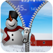 Snowman Zipper Lock screen