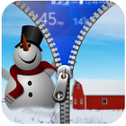 Snowman Zipper Lock screen icône