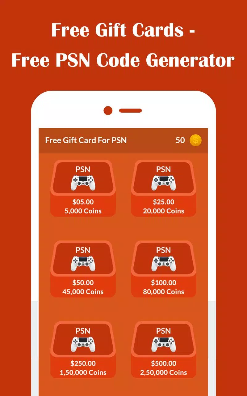Free Gift Cards - Free PSN Code Generator APK pour Android Télécharger