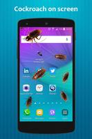 Cockroach on Mobile Screen Prank Affiche