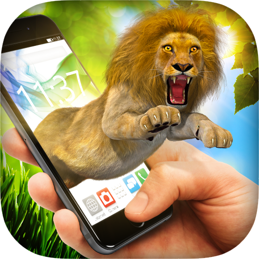 Lion in Phone Prank