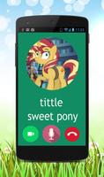 Fake Call tittle sweet pony Prank capture d'écran 1