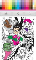 Teen Paint Coloring Titans Affiche